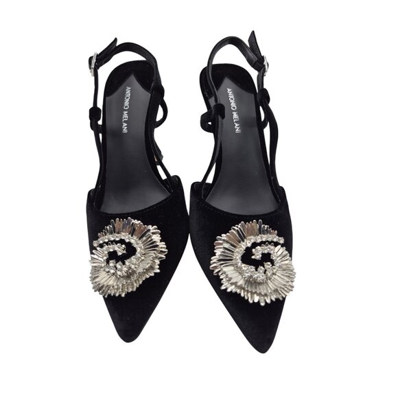 ANTONIO MELANI Shoes - Antonio Melani Womens Shoes Size 6 M Pump Sharla Ornamented Slingback  Black 163